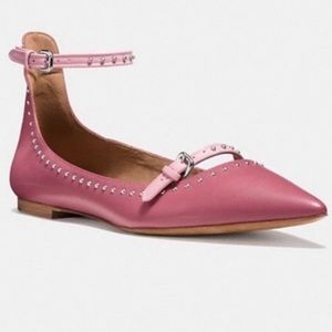 Pink studded Coach flats size 9.5